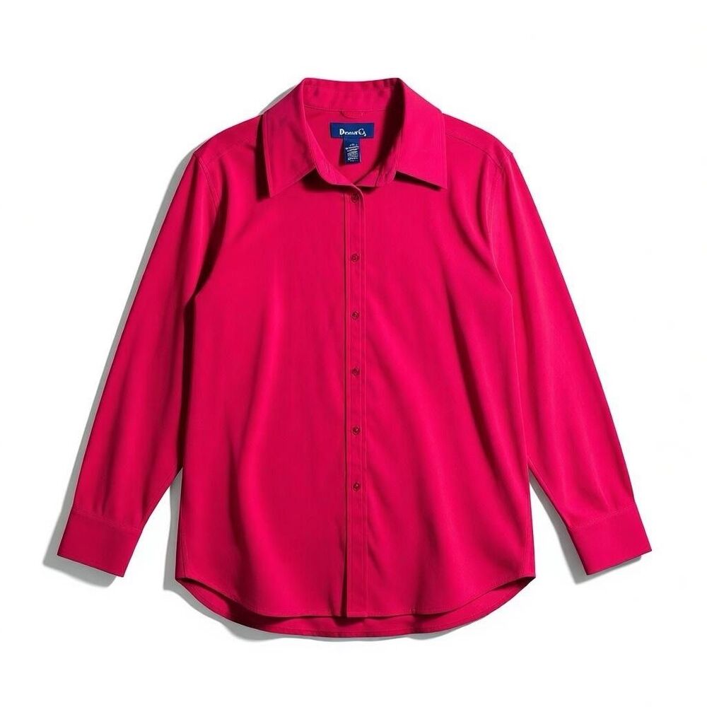 Denim & Co. Women’s Red Button Down Shirt 1X